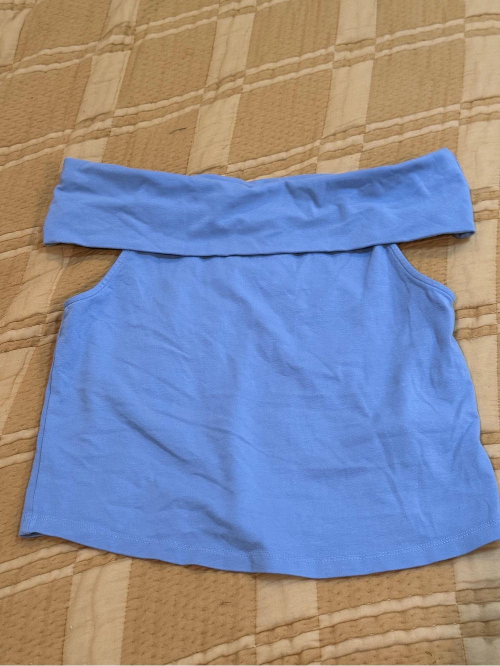 Aerie Chill Up Off The Shoulder Top in Monaco Blue